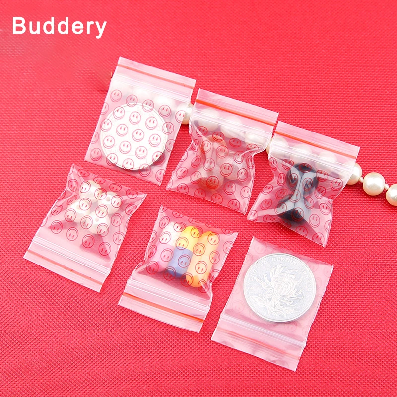 100 шт 3x4 см печатные мини сумки с замком на молнии пластиковые гайки упаковка для