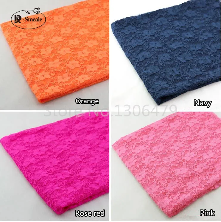 Бесплатная доставка эластичная кружевная ткань 24 цвета на выбор малая слива