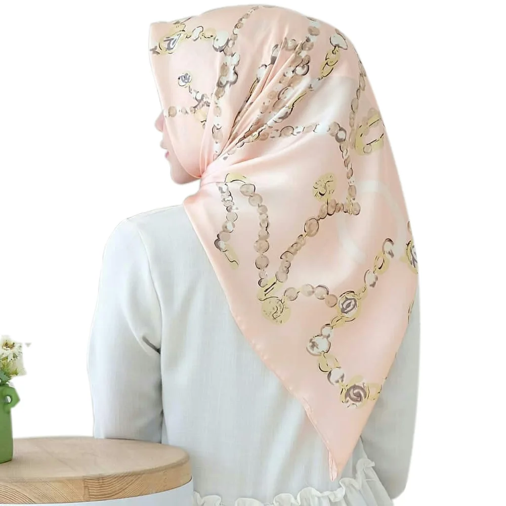 2019 Элегантный женский шарф из смеси шелка хиджаб атласные женские шали для
