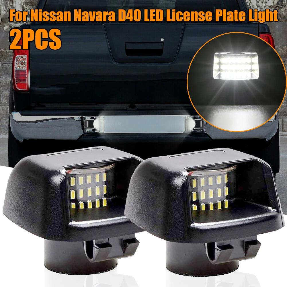 

2PCS White LED License Plate Light for Nissan Frontier Navara D40 Suzuki Equator