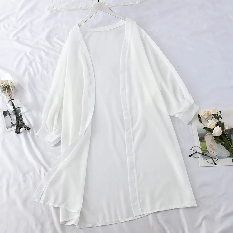 Hawiton женское шифоновое кимоно кардиган свитер однотонный карамельный цвет