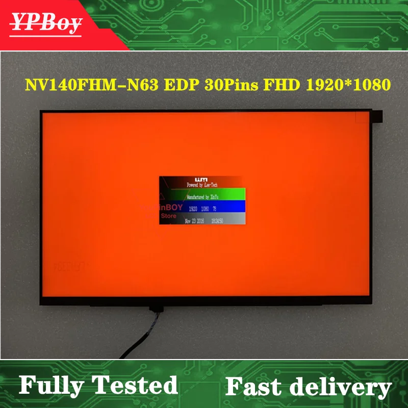 14 0 дюймов для ноутбука BEO NV140FHM-N63 V8.1 ЖК-светодиодный экран FHD 1920*1080 72% NTSC EDP 30