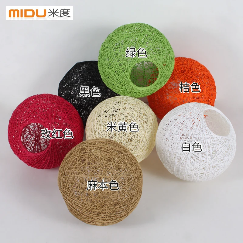 Люстра в форме шарика современный минималистичный ротанг гостиная спальня