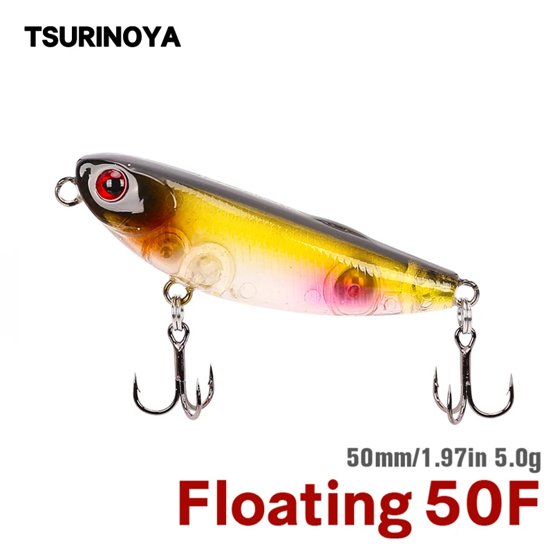 TSURINOYA 50 мм 5g плавающая приманка для рыбалки карандаш DW62 Topwater искусственная