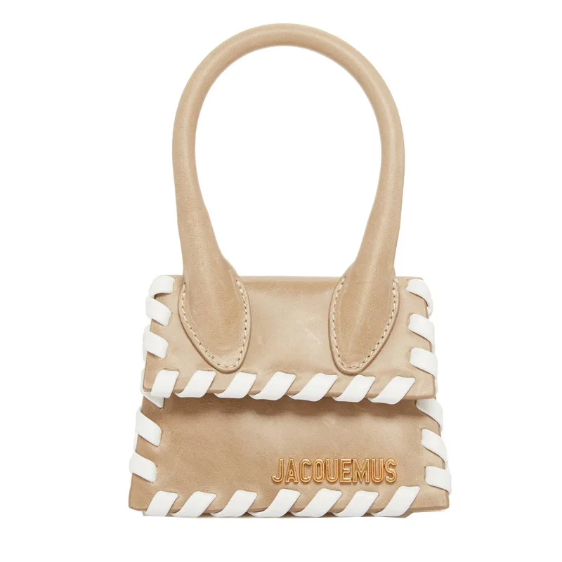 

High Quality White Small Trend Handbag for Women Clutch Bags Purses Crossbody PU Leather Weaving Decor Ladies Summer Mini Bags