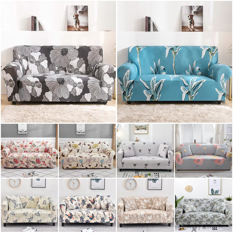 Floral Printing Sofa Cover for Living Room Slipcovers Cotton Elastic Couch Towel Chair Protector 1PC | Дом и сад