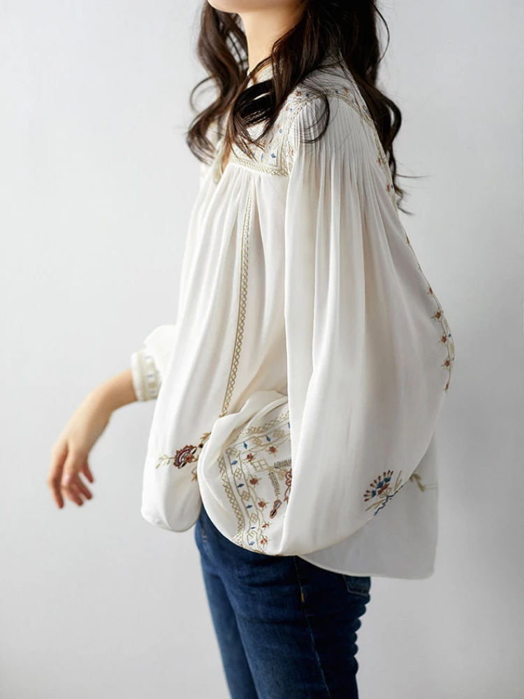 Модная рубашка с принтом Джокера Женская весенне-осенняя Свободная в богемном