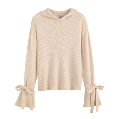 

Autumn / WinterWomen's New Solid Hooded Sweater Pullover Sweater Lace up Long Sleeve Top Fashion Casual Loose Women Sweate