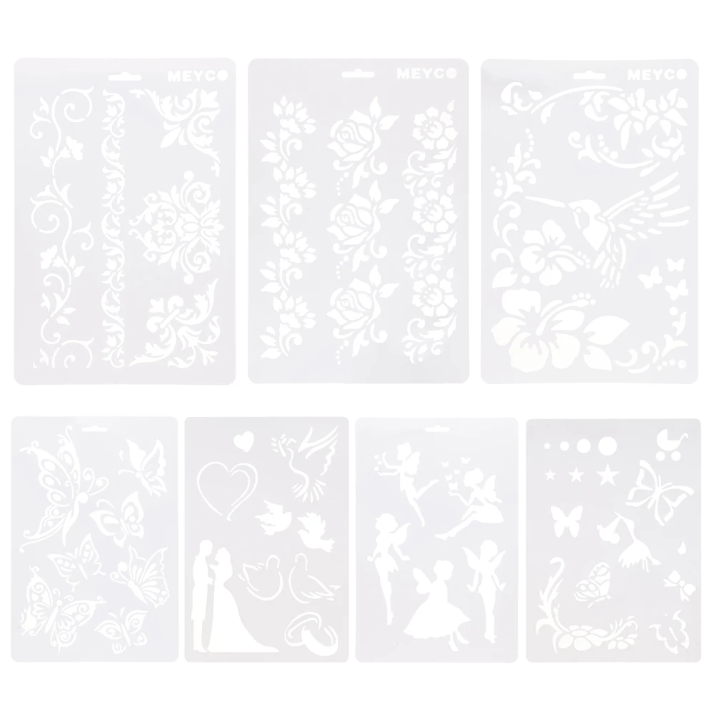 Трафарет для штампов трафареты резки лозы цветка пластиковые белые