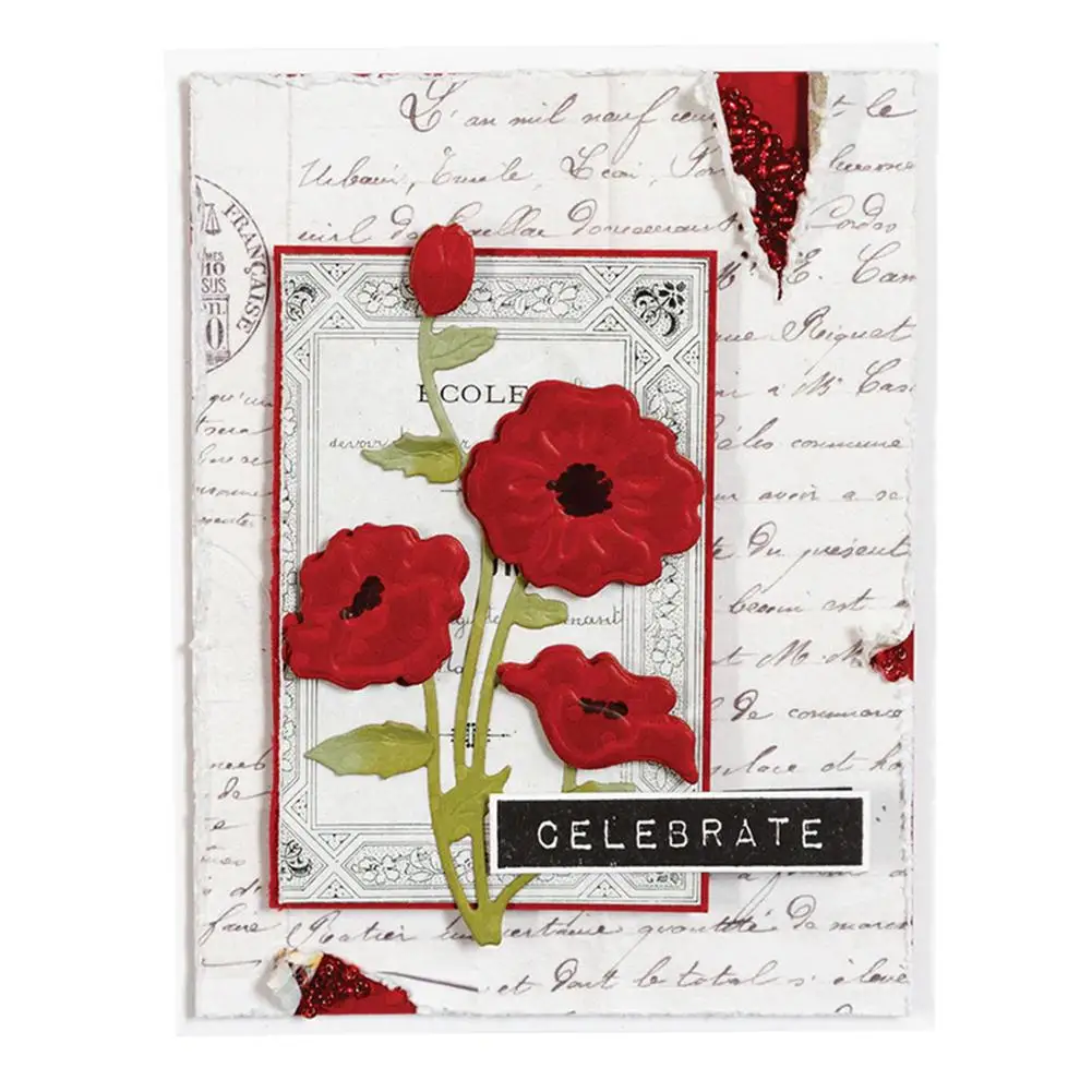 Прозрачный в форме металлического цветка резки шаблон-заготовка для ручная