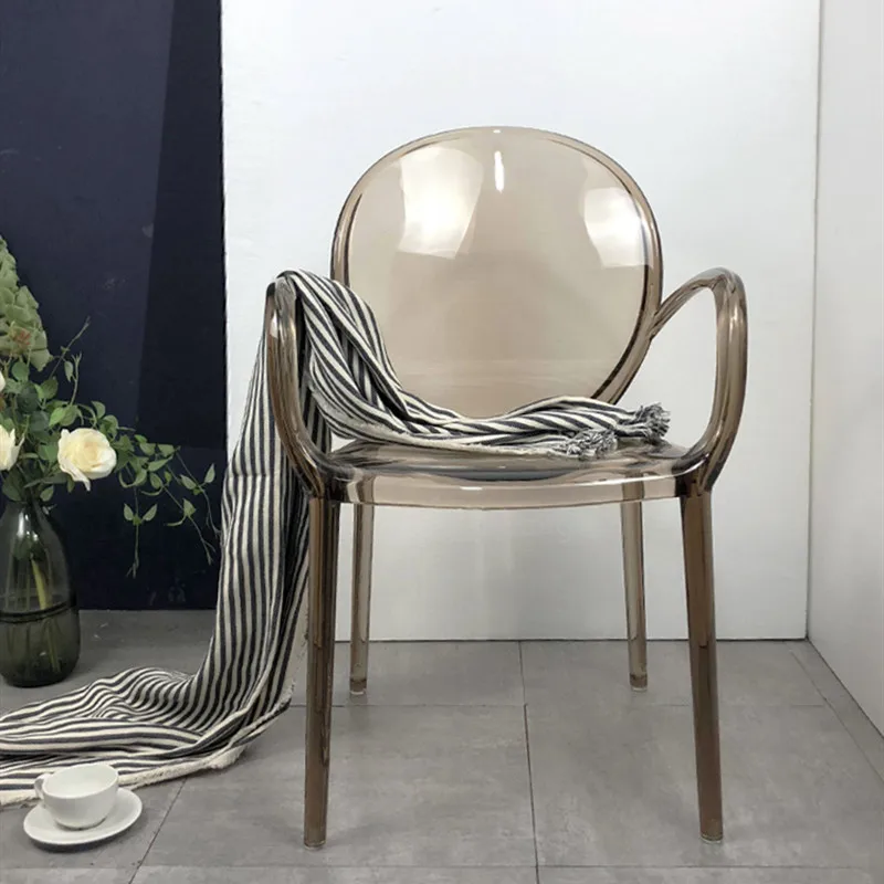 Роскошный Североевропейский прозрачный кофейный столик обеденный стул офисный