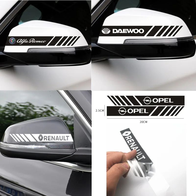 Стайлинг автомобиля 2 шт. переводная полоса для зеркала заднего вида