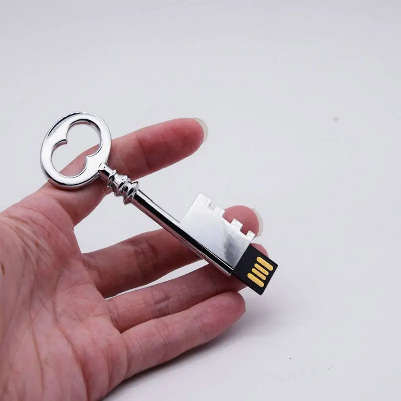 Металлический Флешка мини и изысканный ключ USB 2 0 темная вспышка 4 ГБ 8 32 64 Гб