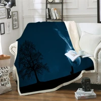 tree of life blanket outdoor super soft blanket fashion funny sherpa bedspread for beds