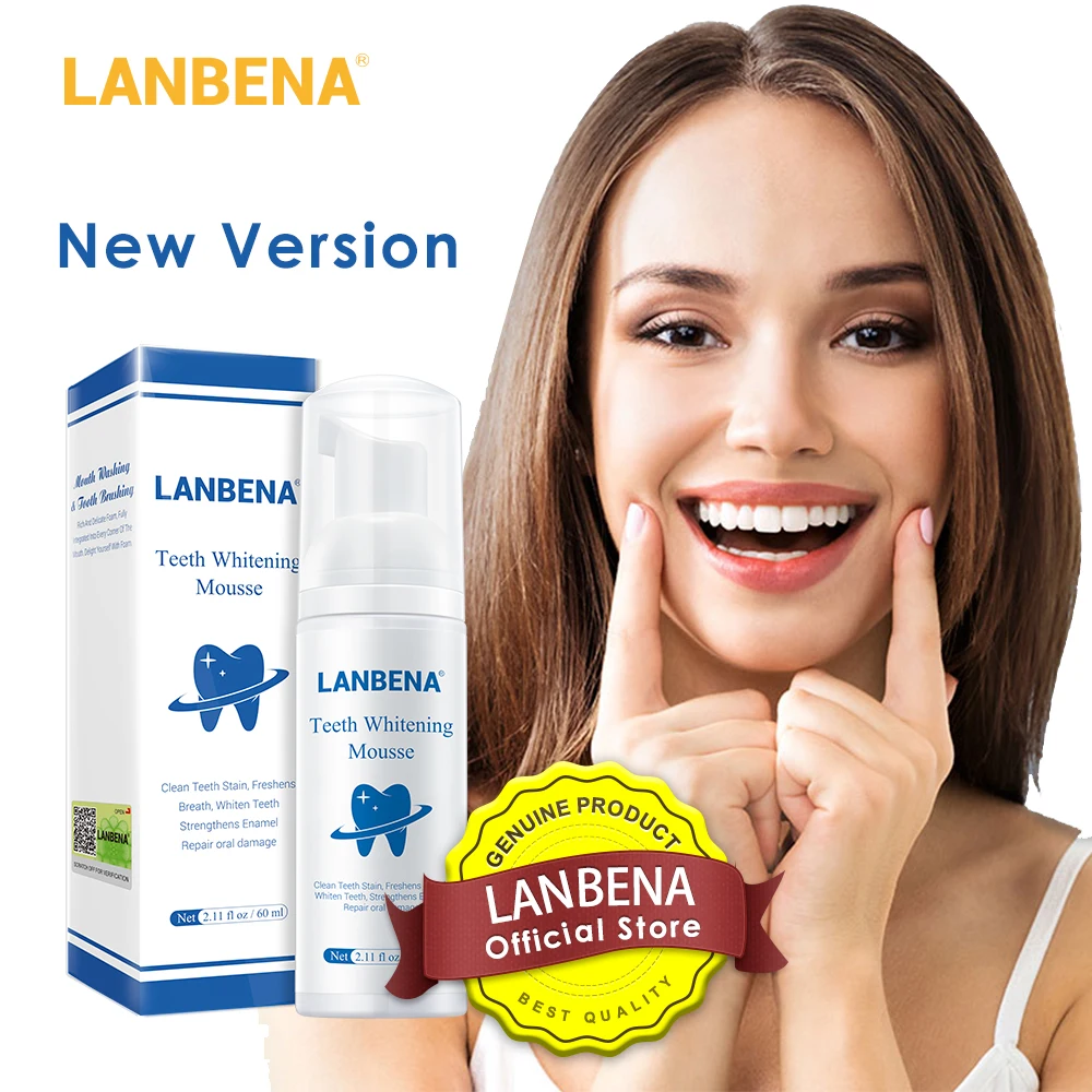 Зубная паста LANBENA для гигиены зубов мусс отбеливания полости рта удаление пятен