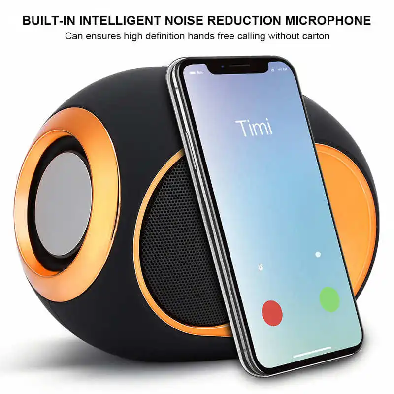 connector X6 Wireless Bluetooth Speaker High Performance Bass Large Capacity Loudspeaker Box headphone jack | Электроника