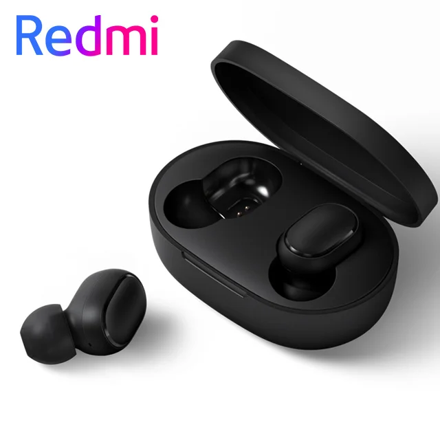 Version Black Xiaomi Redmi Airdots, оригинальные беспроводные наушники Xiaomi, TWS, глобальная версия, голосовые Bluetooth 5,0, шумоподавление с микрофоном - Цвет: Version Black