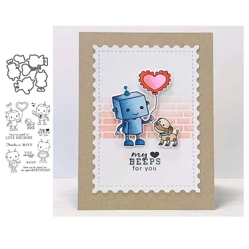 Любовь машина металлический Трафаретный вырубной штамп и прозрачные наклейки