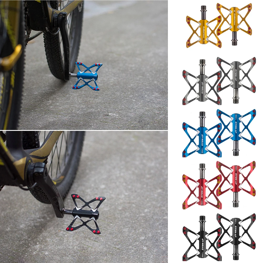 

1 Pair Bike Pedal With Anti-skid Nail For MTB Road Bike Bicycle Parts High Strength Alloy Holder Designed