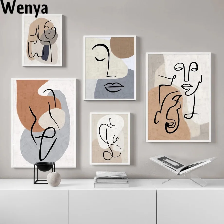 

Abstract Line Color Block Nude Body Art Nordic Posters And Prints Wall Art Canvas Painting Wall Pictures For Living Room Decor