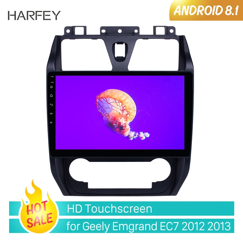 Harfey 10 1 дюймовый Carplay GPS Navi Радио Android 8 для Geely Emgrand EC7 2012 2013 HD сенсорный экран Bluetooth USB