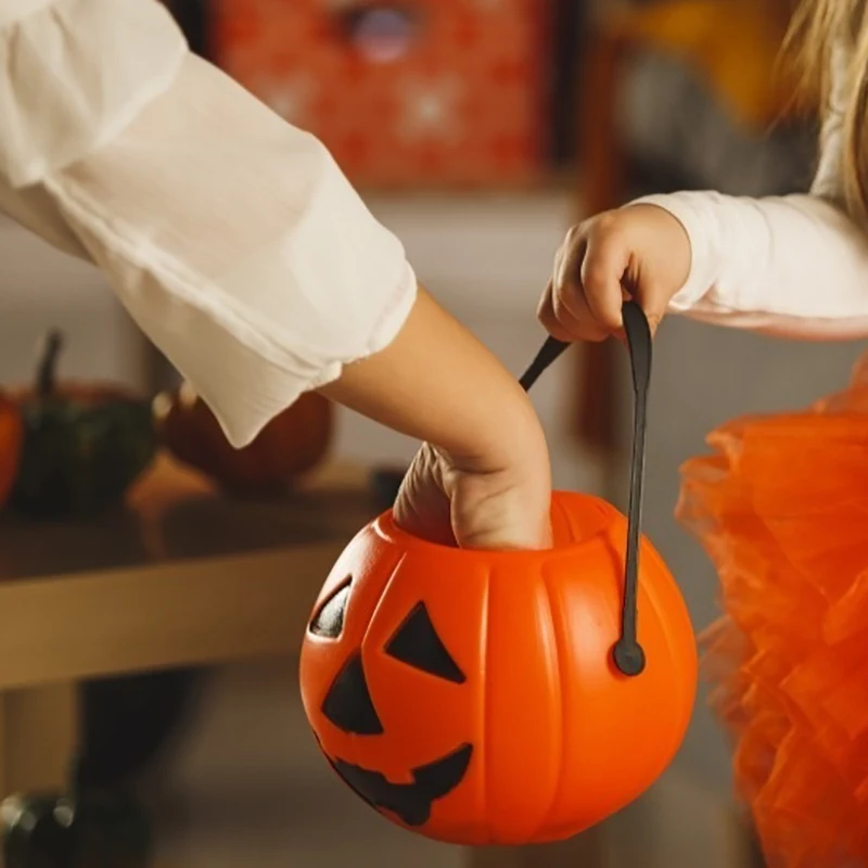 1/3 шт. пластиковое ведро с тыквами на Хэллоуин надписью Trick Or Treat горшок для конфет