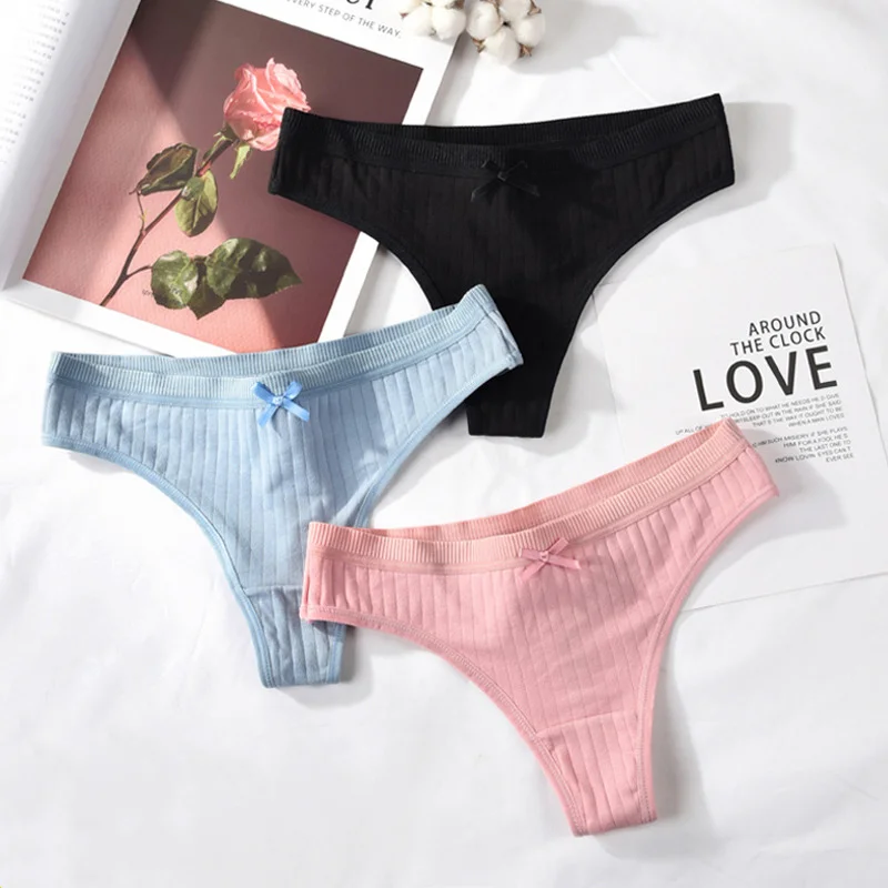 Сексуальное женское белье Для женщин хлопковые стринги Трусы String Нижнее