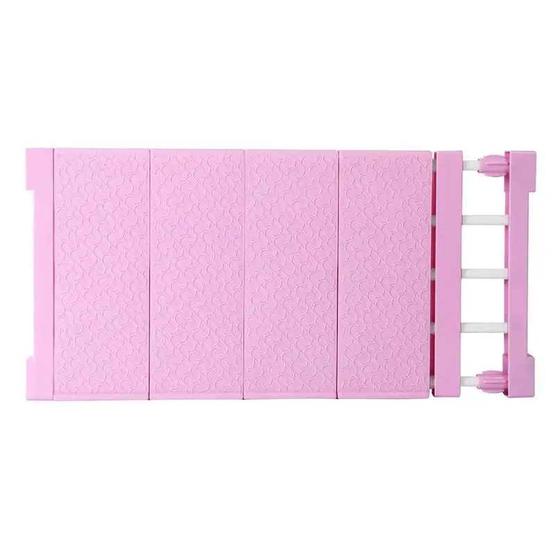 Pink 50-80cm Регулируемый шкаф, органайзер для хранения полка настенная кухонная стойка Экономия пространства Шкаф Декор полки для шкафа Держатели - Цвет: Pink 50-80cm