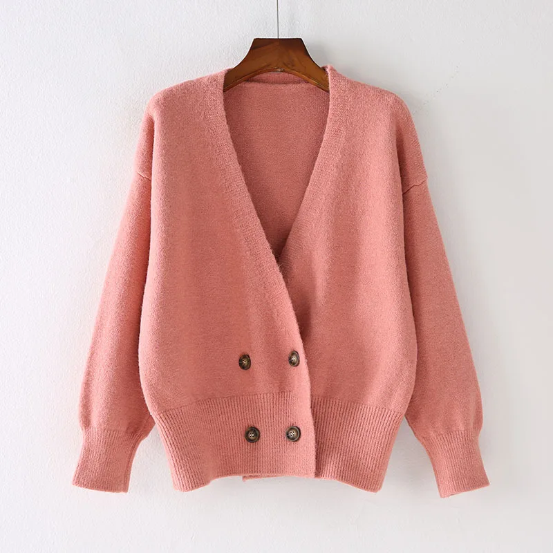 Women Knitted Sweater Solid Cardigan Candy Color Green Yellow Female Knitwear Ladies Cardigans Jacket |
