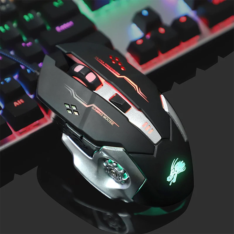 Профессиональная USB Проводная игровая компьютерная мышь 5500 dpi оптическая светодиодный мышь с подсветкой для геймера для компьютера Overwatch Pubg Dota 2