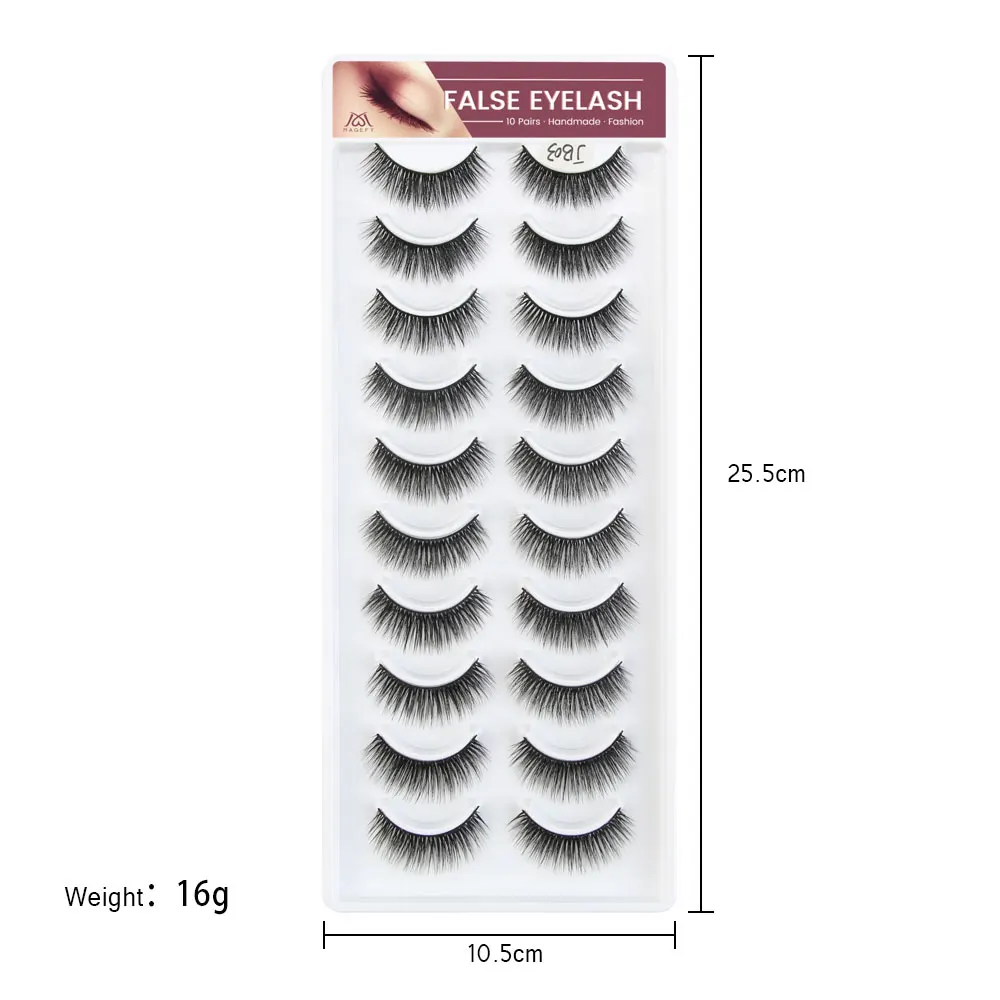 

MAGEFY New 10 Pairs/lot Mixed Styles 3D Mink Hair False Eyelashes Natural Thick Eyelash Makeup Faux cils Wholesale