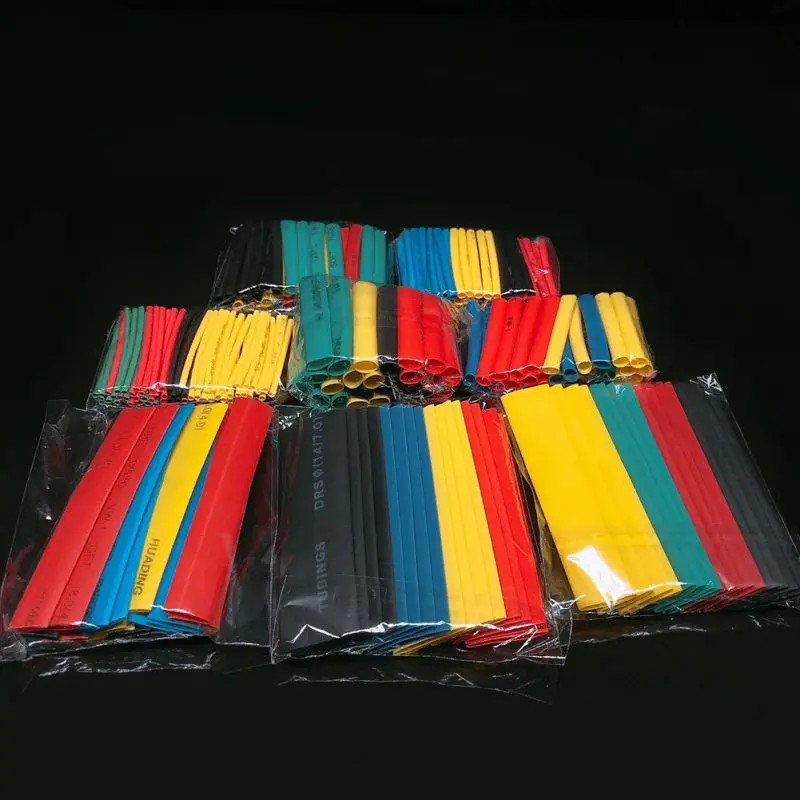 328 шт./компл. набор электрических кабельных трубок для автомобиля термоусадочная