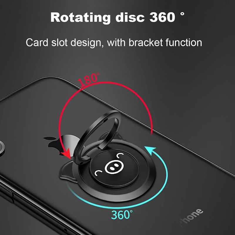 finger ring holder cute catpigmouse animal 360 hand spin grip desk stand bracket for mobile phones tablet universal support free global shipping