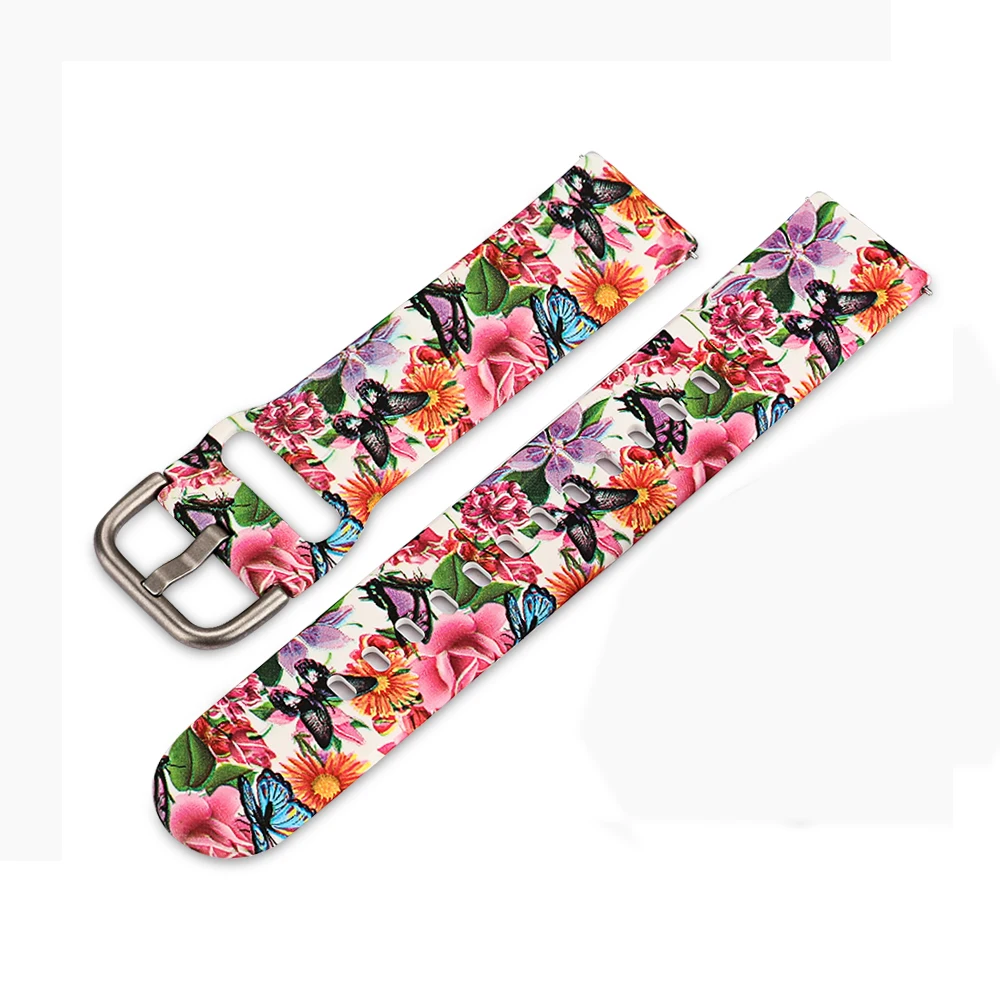 butterfly 20 мм силиконовый ремешок для часов samsung Galaxy Watch 42 мм/gear Sport/Garmin Vivoactive 3/Vivoactive 3 Music/Forerunner 645 ремешок - Цвет: butterfly