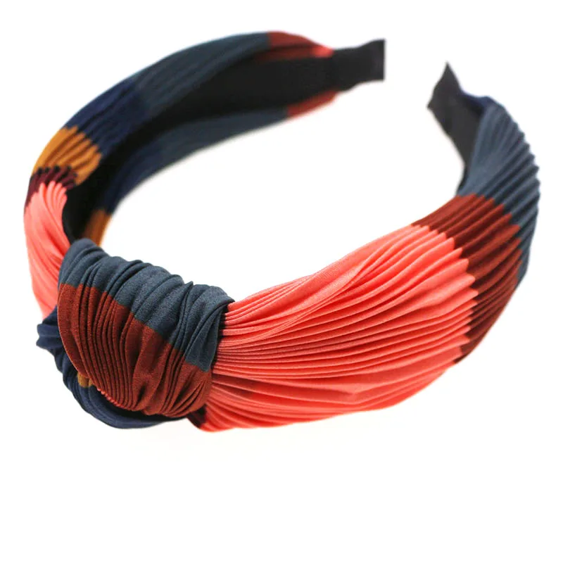 Обруч для волос из плиссированной ткани с узлом в форме сердца обруч аксессуары