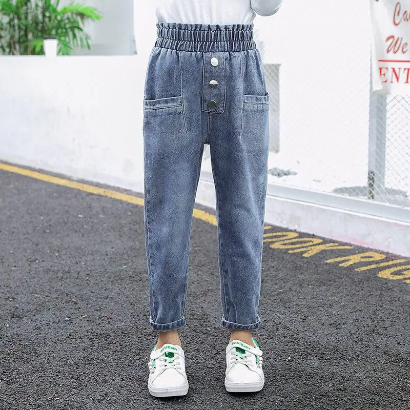 Детская одежда джинсы для девочек Новинка весна осень 2020 детские брюки модные