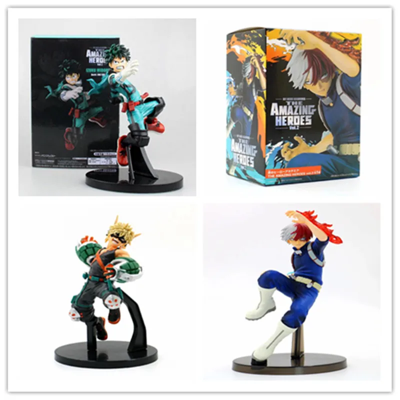 3pcs One Set Boxed Мой герой-научное предприятие Todoroki Shoto Izuku Midoriya Deku Bakugou Katsuki 3th Ver. ПВХ фигурка без героя Коллекционная модель - Цвет: 3pcs One Set Boxed