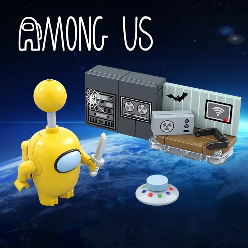 8Pcs/lot Among Us Toy Game Series Action Figures Space Alien Peluche set Building Blocks Classic Model Bricks Kids Kits Tron | Игрушки и
