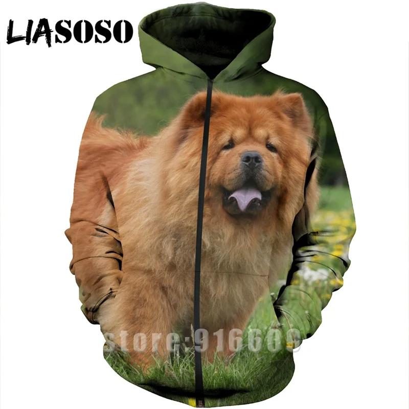 Толстовка с 3D принтом homme dog для мужчин с животными чау-чау wo для мужчин Уличная Harajuku Толстовка рубашка на молнии Аниме толстовки с длинными рукавами A370
