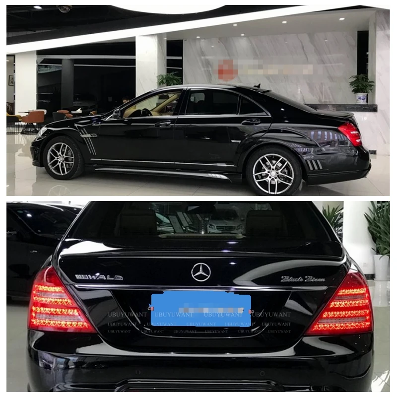 Для Mercedes Benz S Class W221 2008 2009 2010 2011 2012 ABS спойлер из материала задние крылья багажника