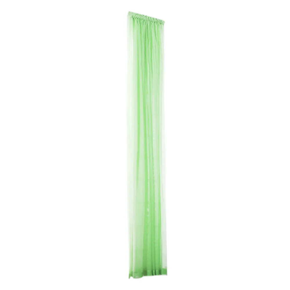 

1 PCS 200x80cm Curtain Pure Color Tulle Door Window Curtains Drape Panel Sheer Scarf Valances cortinas