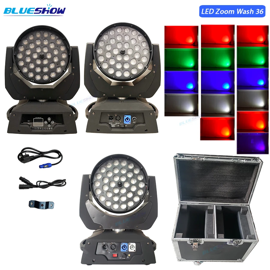 Без налога f светильник чехол led масштабирования wash 36x12 Вт rgbw 4in1 перемещающаяся
