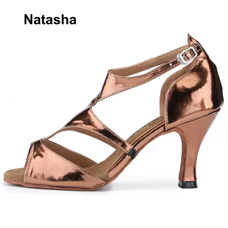 Женские туфли для бальных танцев Наташа обувь латиноамериканских бронзовая