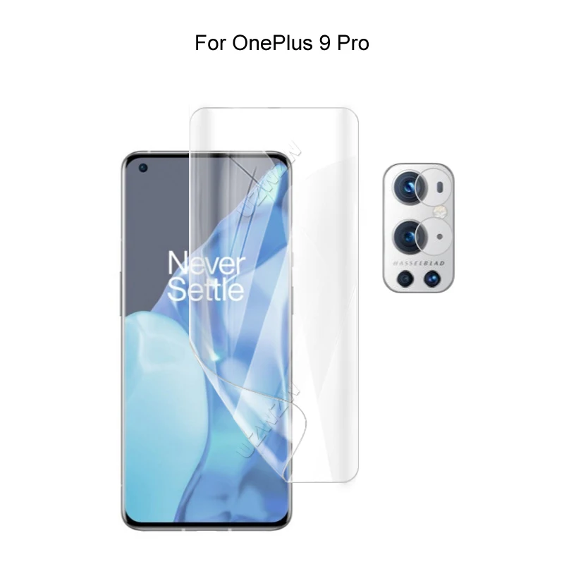 

Защитная пленка для камеры OnePlus 9 Pro и защитная пленка для экрана HD Гидрогелевая пленка мягкое 3D полное покрытие изогнутая защита