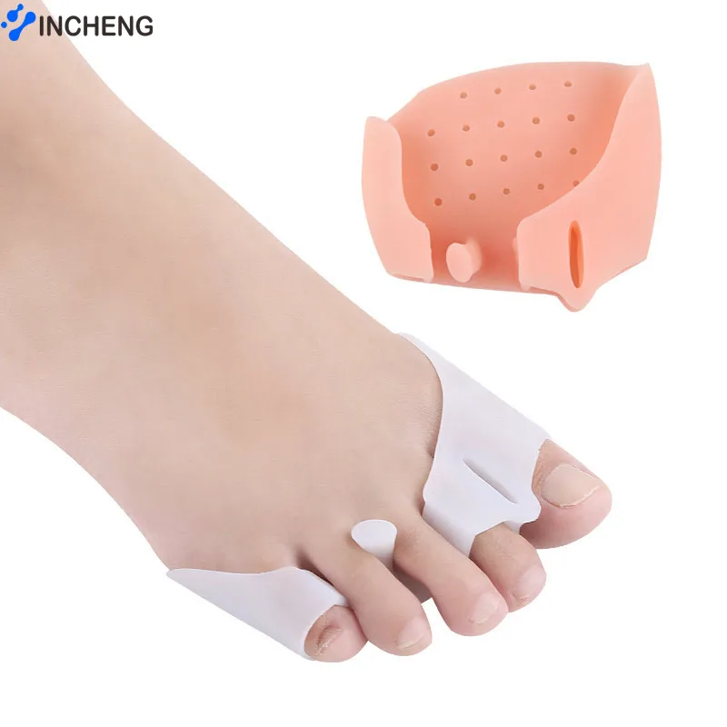 

1Pair Silicone Toe Sleeve Foot Protection High Heels Hallux Valgus Gel Protective Protector Care Tool Massge Toe Pad silicone
