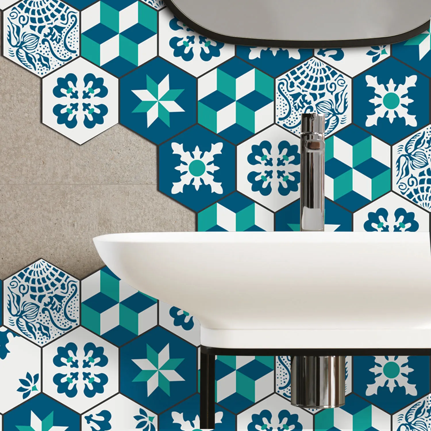 Ретро плитки наклейки на стену для ванной кухни украшения клей