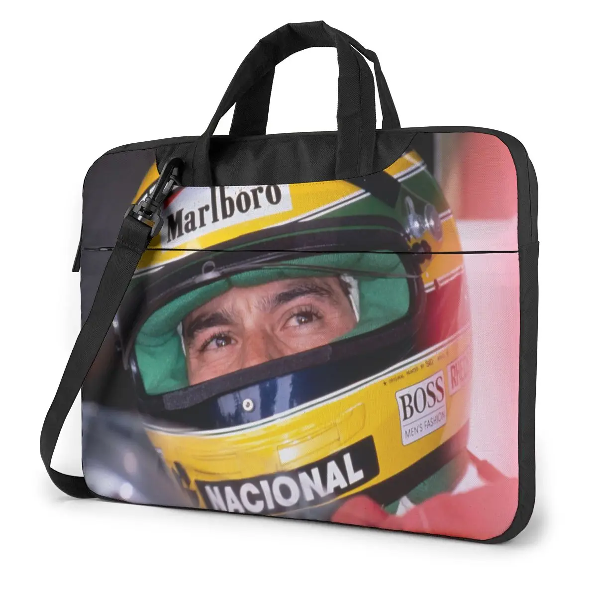 

Ayrton Senna Laptop Bag Case Protective Vintage Computer Bag Bicycle Crossbody Laptop Pouch
