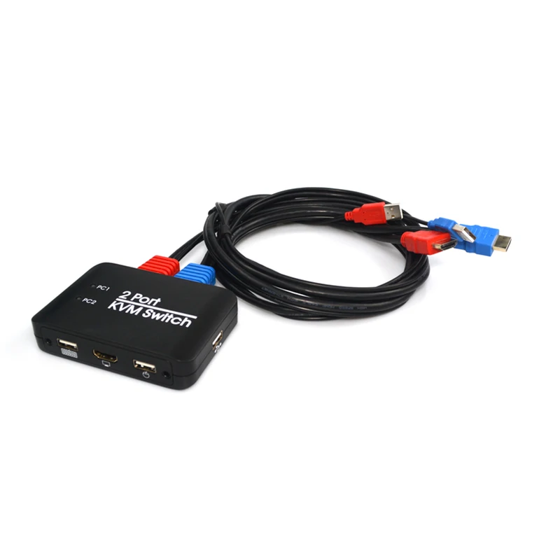 2 порта Hdmi Kvm переключатель с Usb Hdmi-кабелем для монитора клавиатуры мыши