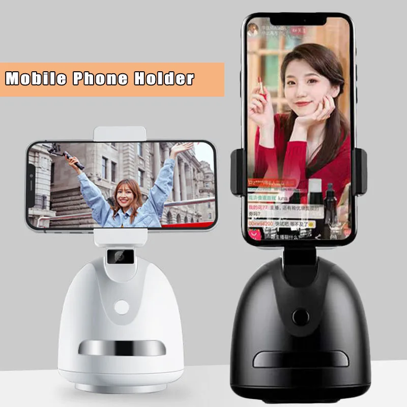 

Mobile Phone Desktop Stand Smart AI Face Recognition Tracking Stabilizer 360° Bracket For Follow-up Live Video Shooting Phone Ho