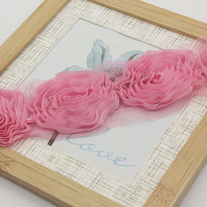 Шифоновая кружевная отделка с розами для новорожденных девочек Комбинезоны